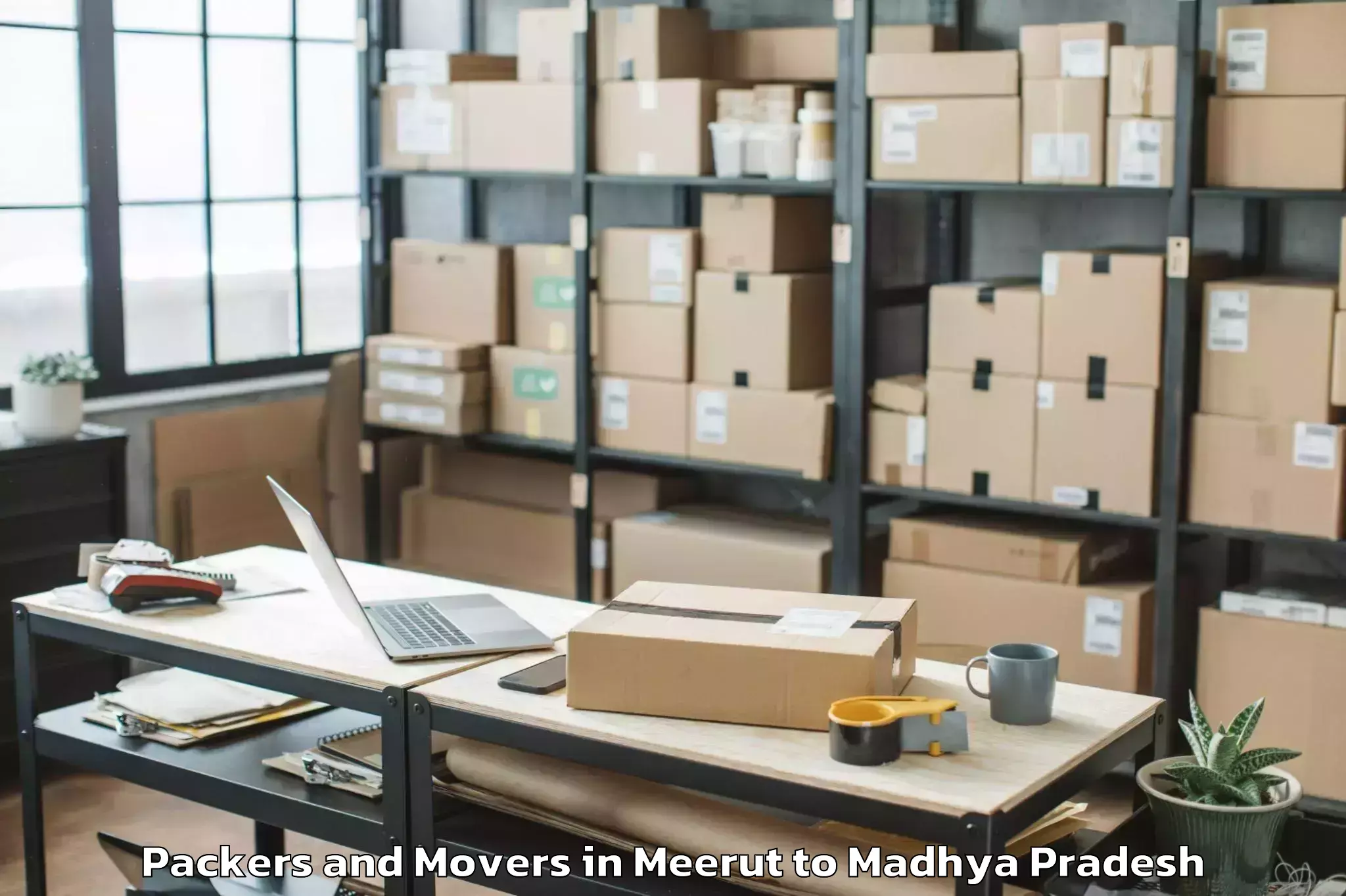 Book Meerut to Ghughri Packers And Movers